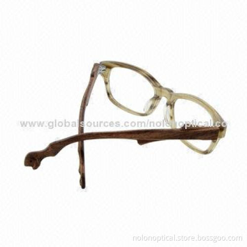 Acetate Optical Frames with Wooden Temple, OEM Orders Welcomed